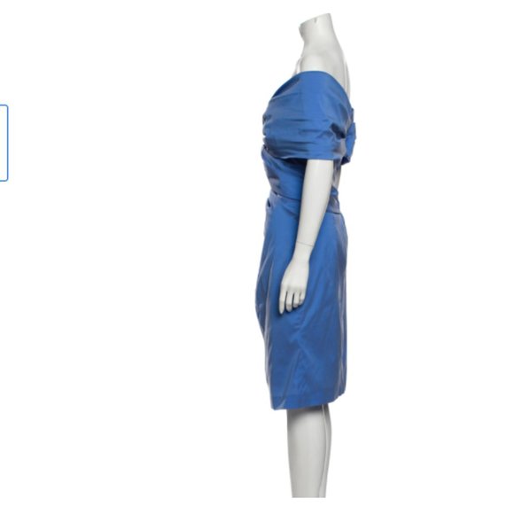 TALBOT RUNHOF off the shoulder silk dress - Picture 2 of 3